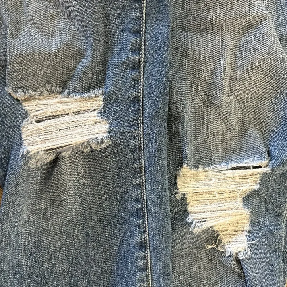 L'Agence Jeans | 26x26 | Margot High Rise Skinny Blue Distressed Stretch‎ Denim